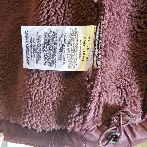 Columbia Omni-Wind Softshell Fleece Lined Maroon Jacket Coat Hood Womens XL New - Picture 8 of 10